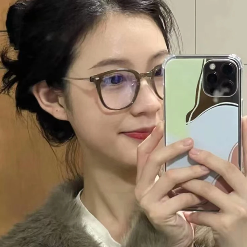 9905墨绿色眼镜女可配有度数小框防雾gm素颜ins风
