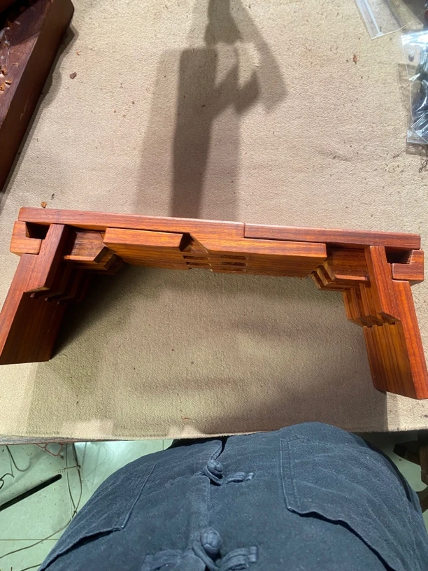 平面鲁班凳  邵氏紫檀木