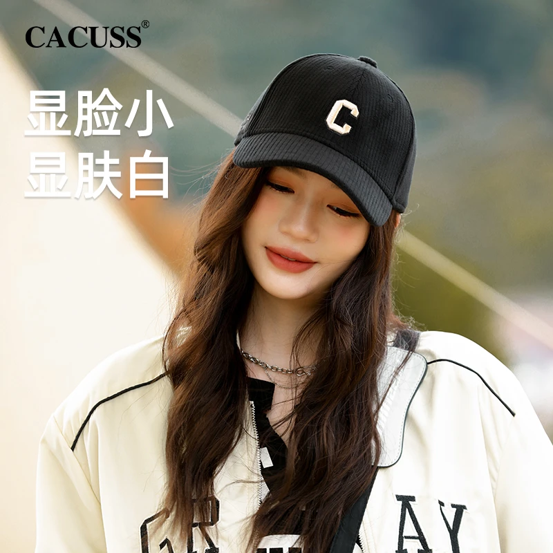 【甄选】Cacuss帽子女秋冬季显脸小保暖棒球帽时尚百搭鸭舌帽大头围