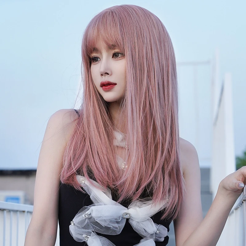 唐妮假发女长直发挑染渐变整顶长发女网红同款全头套式假发