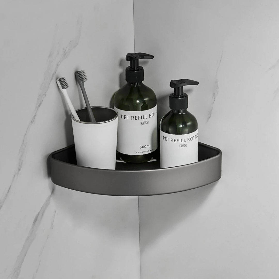 浴室三角置物架免打孔卫生间洗漱台高颜值转角架壁挂式收纳架子