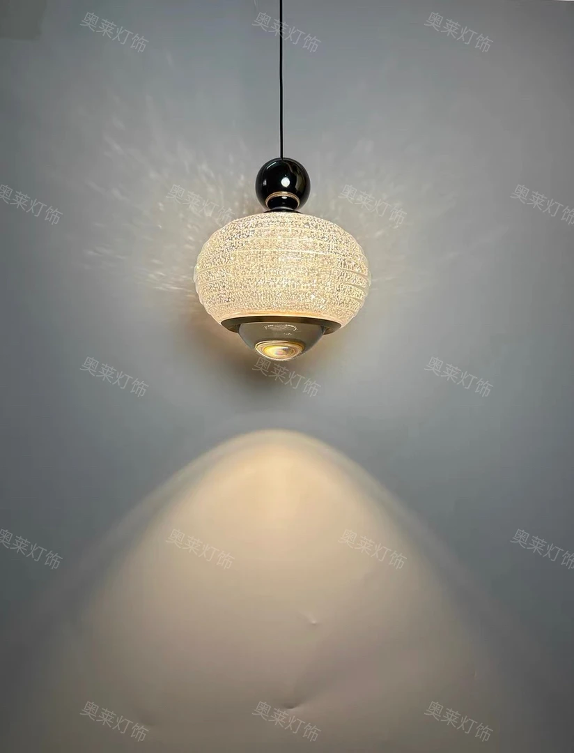 设计师款创意个性主卧床头小吊灯入户玄关轻奢高级感背景墙吊线灯