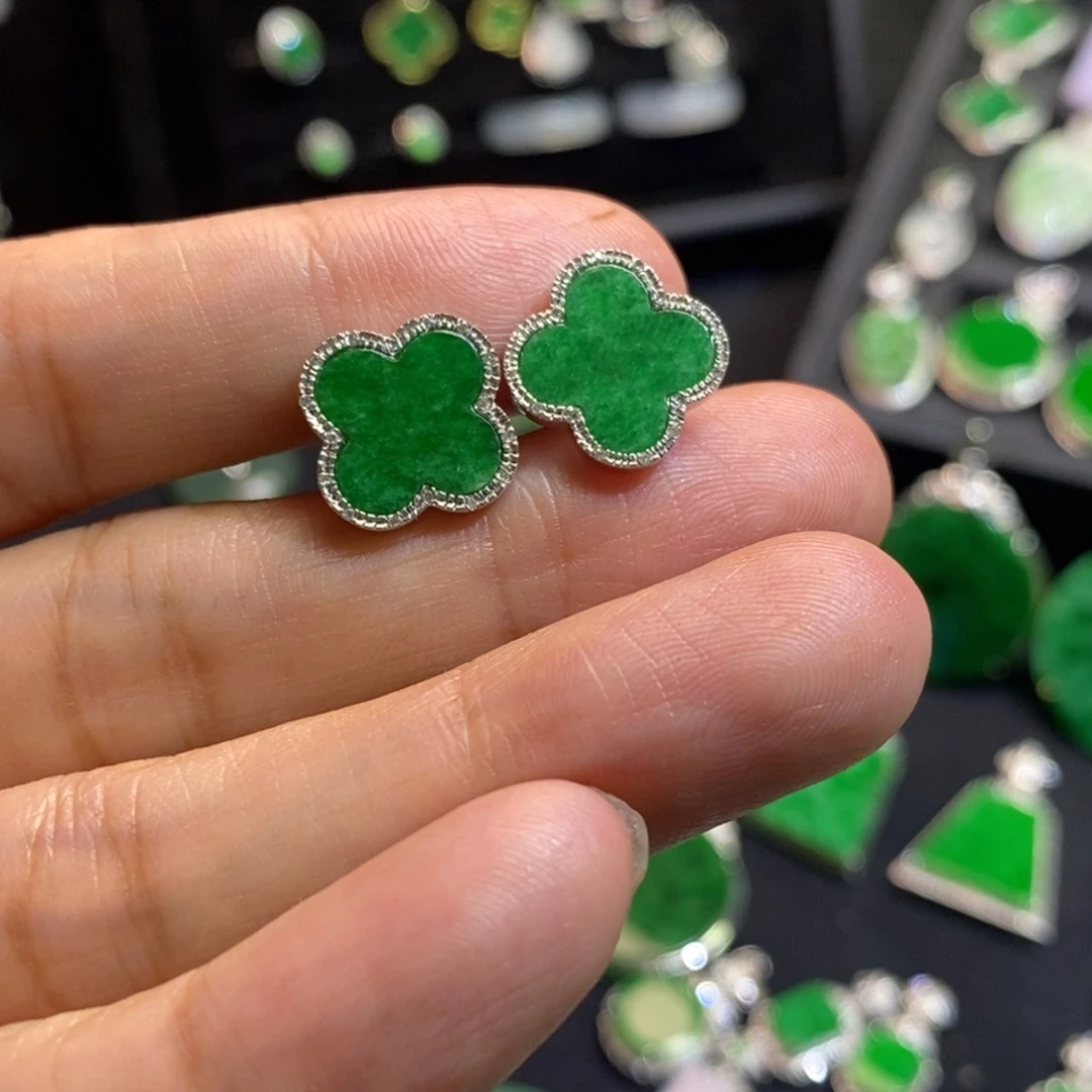 翡翠耳饰18K金镶嵌A*.耳饰