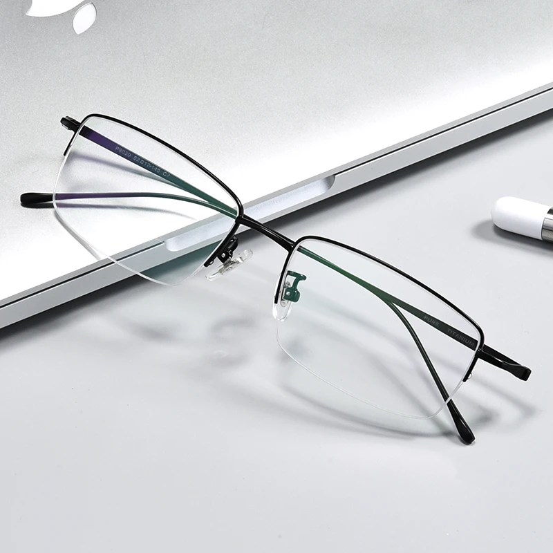 【1】高品质眼镜框架 时尚商务精致纯钛显气质款 镜架+1.56防蓝光