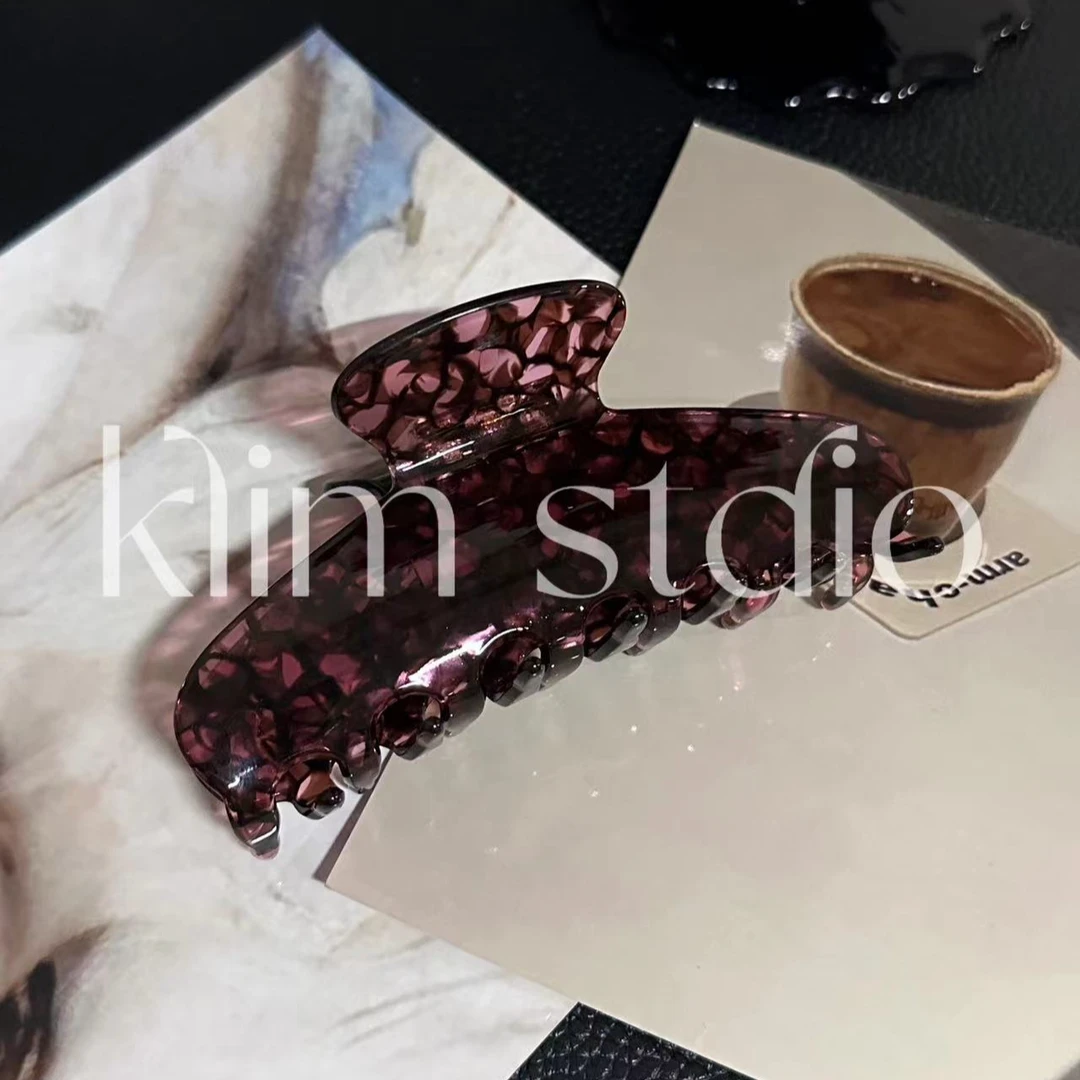 CZ402醋酸11.5cm复古轻奢大号发夹女百搭气质后脑勺盘发夹