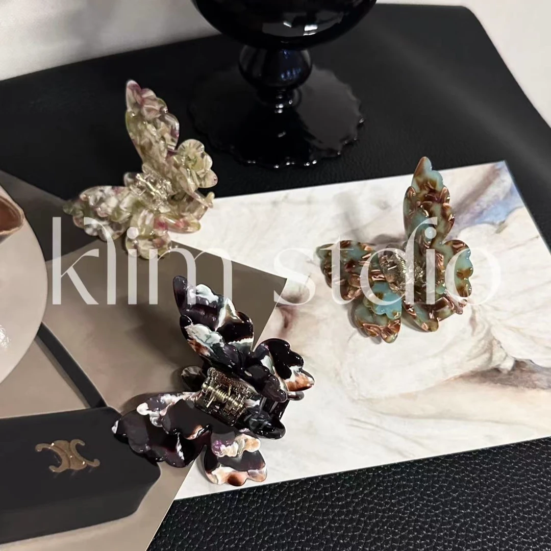 CZ424醋酸5cm蝴蝶六色发夹