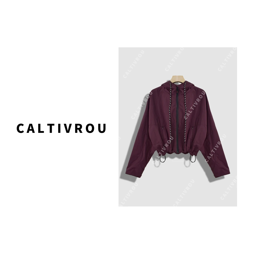 Caltivrou入秋刚需外套~连帽抽绳冲锋衣外套-Y12048-X