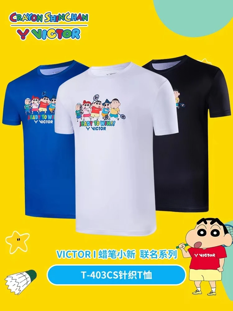 VICTOR/威克多羽毛球服 速干衣蜡笔小新联名款 T恤 上衣 透气