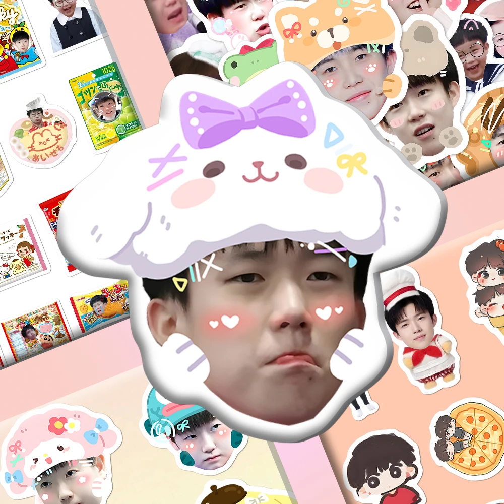 100张莎头贴纸可爱呆萌ins卡通创意装饰手机壳平板桌面贴画防水