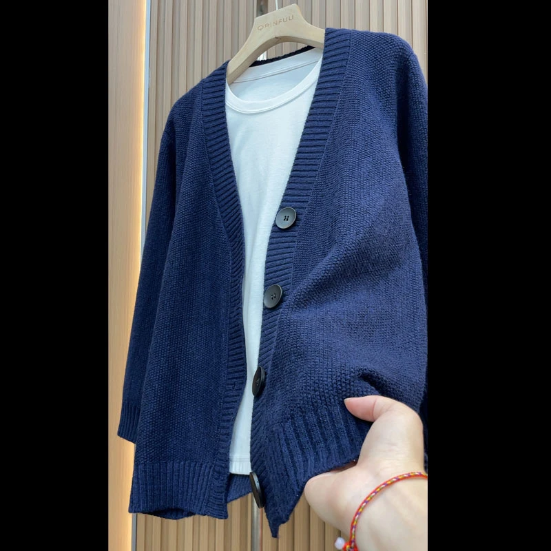 早秋针织衫女毛衣外套开衫洋气显瘦毛织开衫外套秋冬毛衣