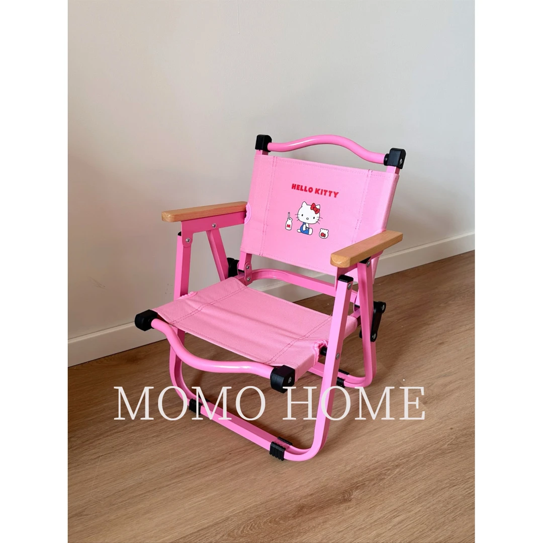 MOM0 HelloKtty户外折叠椅子亲子露营便携式凳子野餐家用卡通椅