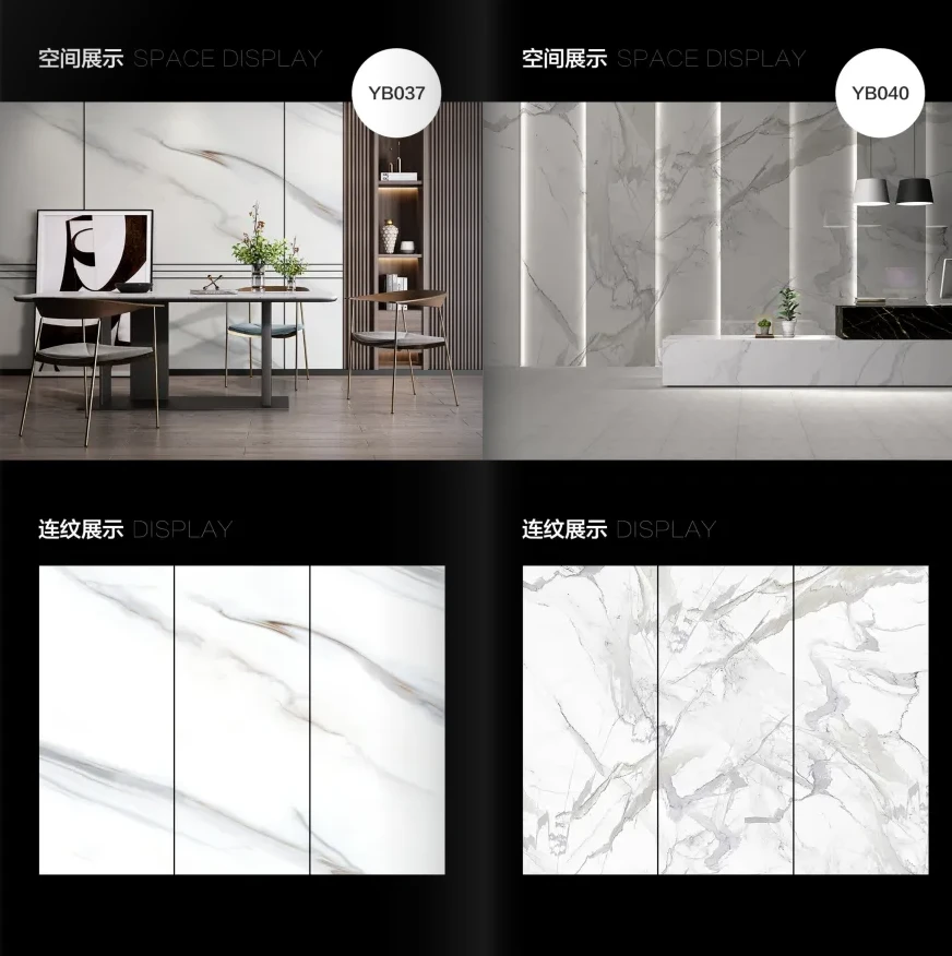 鱼肚白大理石无线连纹定制尺寸1200*3000奢石电视背景源头工厂