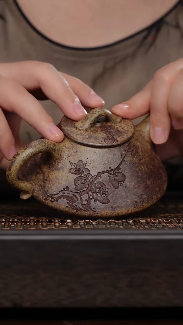 【闪购商品】紫砂茶杯非遗茶器-梅石瓢