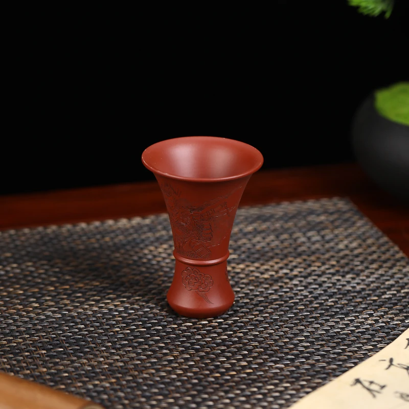 手工杯1641/宜兴紫砂 九斋斗战胜佛主人杯大红袍