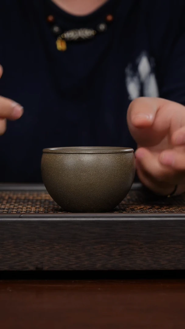 【闪购商品】紫砂茶杯非遗茶器-蟹壳青缸杯