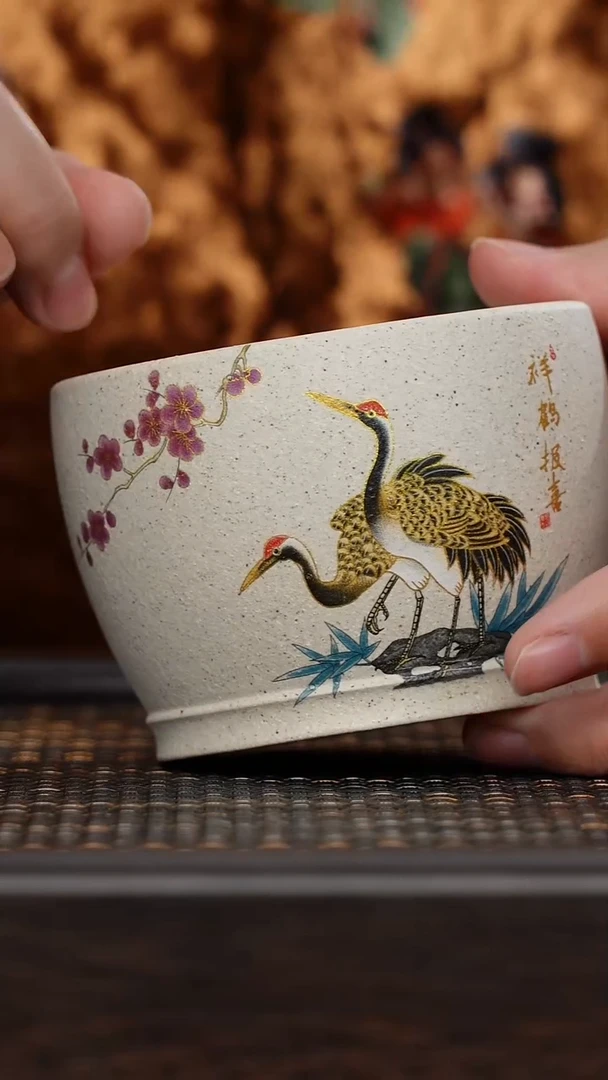 【闪购商品】紫砂茶杯福利紫砂白仙鹤