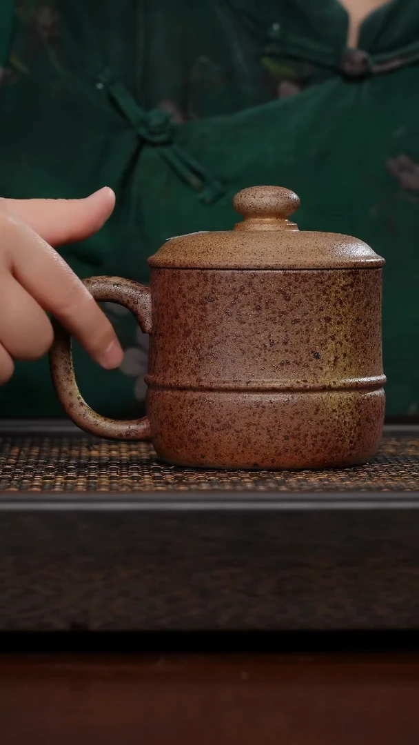 【闪购商品】紫砂茶杯非遗茶器-柴烧盖杯