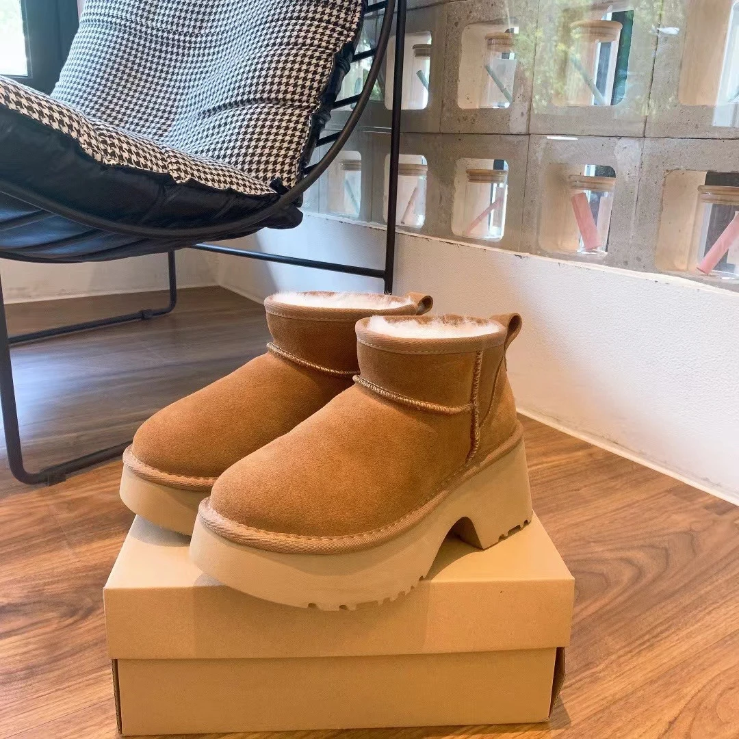 人鱼款厚底周冬雨雪地靴女冬季5cm增高保暖时尚秋冬雪地靴棉鞋