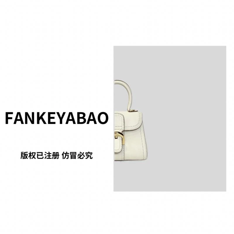 FANKEYABAO/牛皮秋冬新款轻奢高级手工德尔WO包单肩斜挎手提包