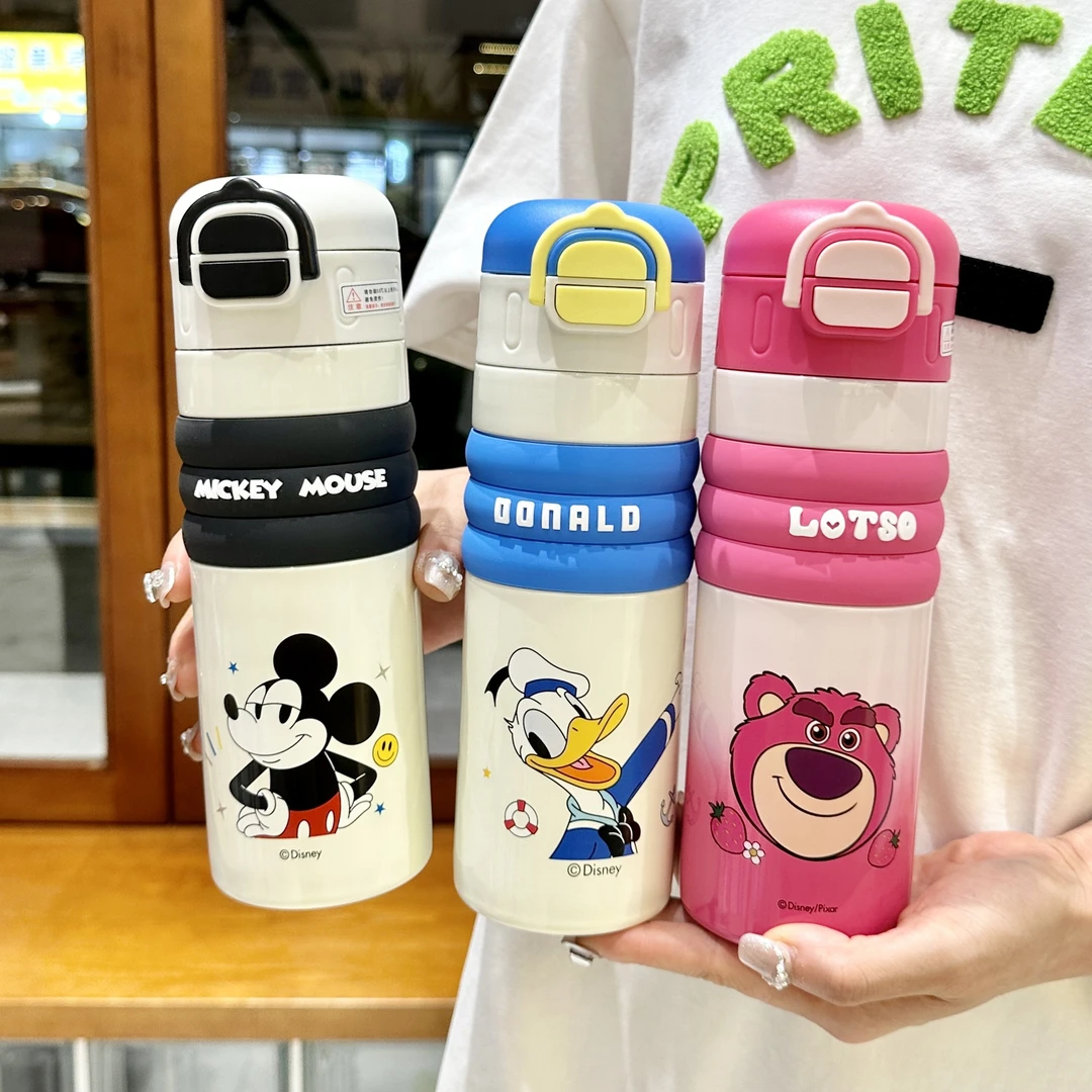 2024新款儿童保温杯小学生水杯上学女孩男孩迪士尼正版授权吸管杯