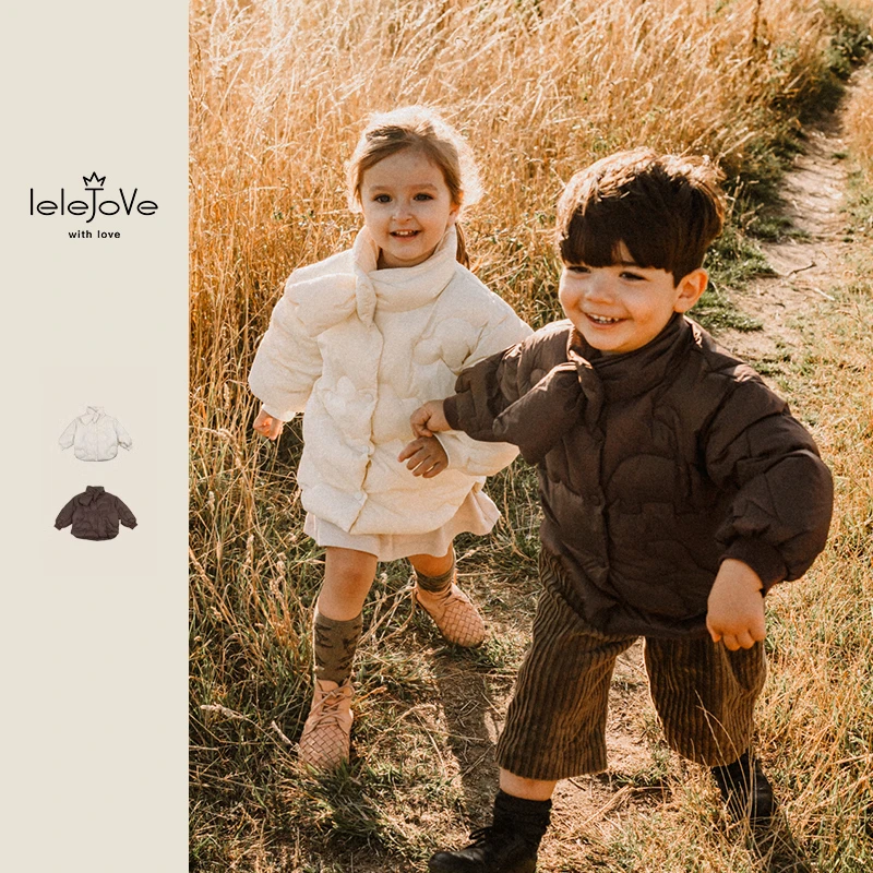 LELEJOVE北欧风童装儿童冬季保暖防寒羽绒服白鸭绒外套2AW3D313