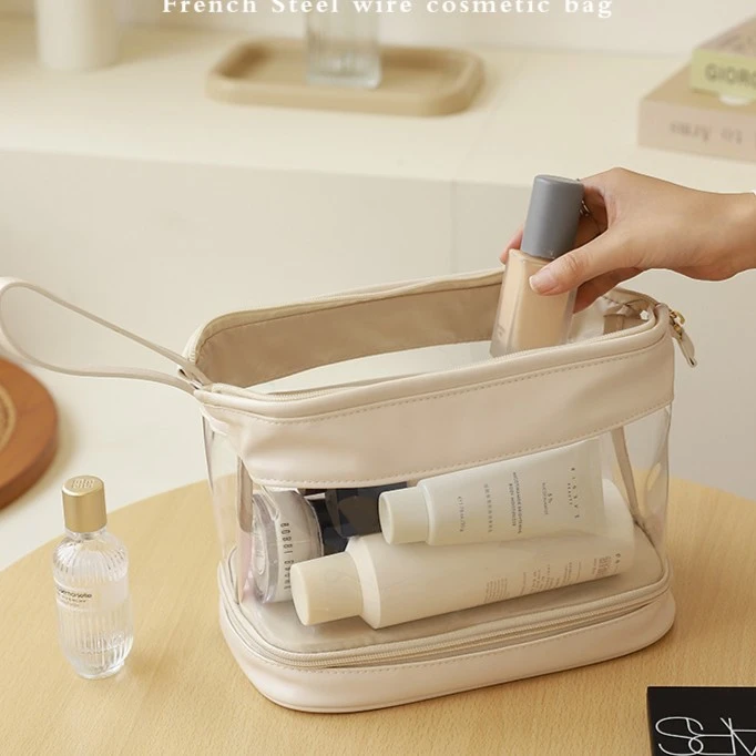 网红大容量透明化妆包高颜值外出随身携带便携化妆品收纳包洗漱包