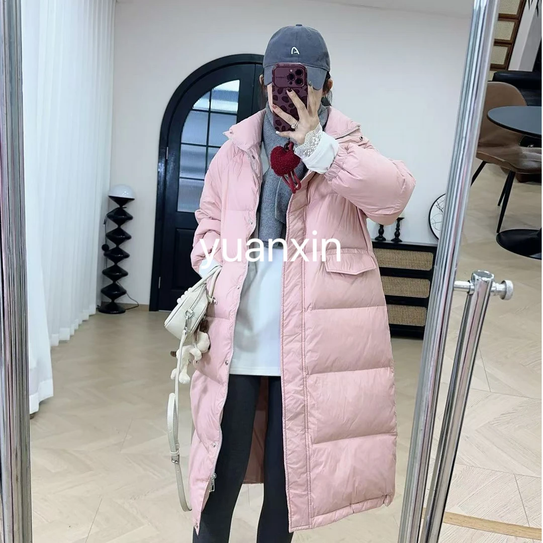 YX四YRF2010273新款粉色长款羽绒服休闲时尚保暖韩版