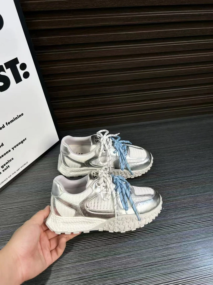 2405177女士休闲鞋百搭透气夏季时尚厚底潮鞋系带