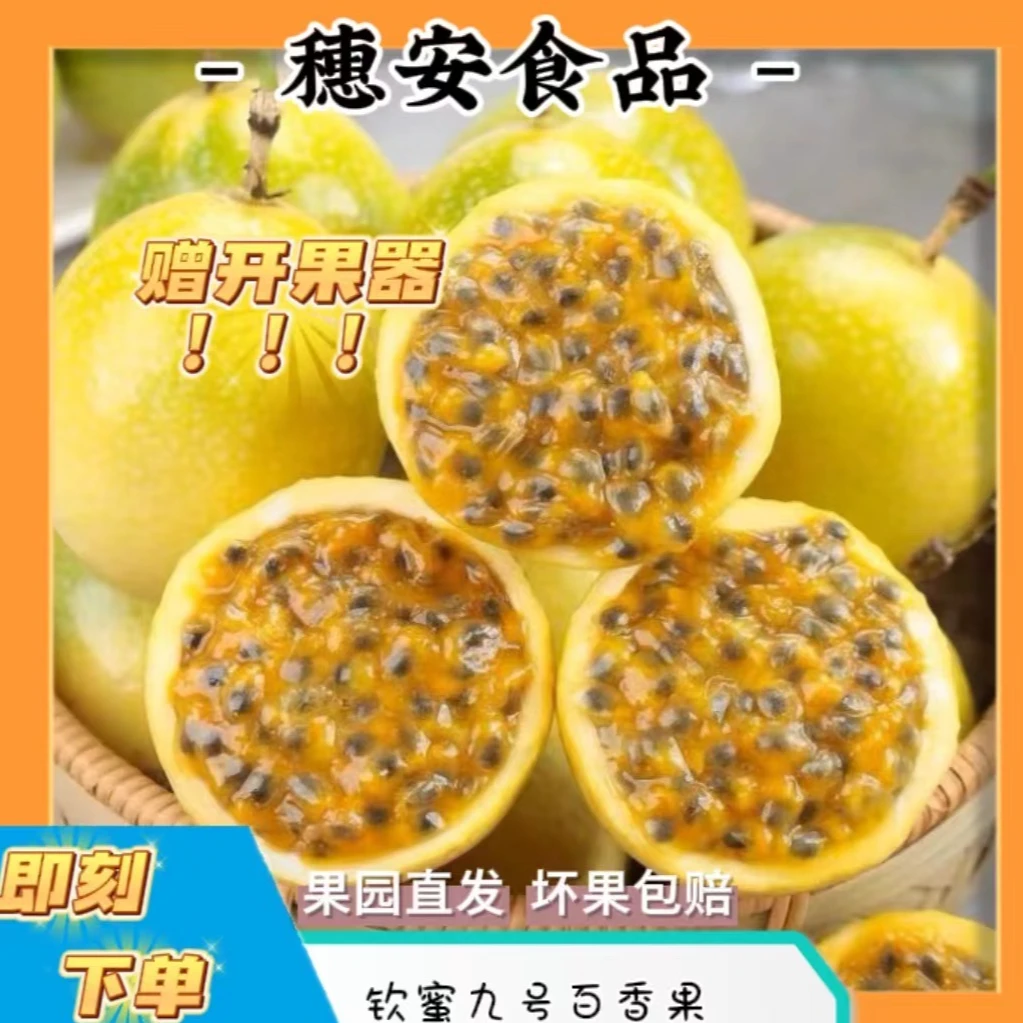 正宗钦蜜九号黄金百香果60g-70g【10个装】赠开果器 坏果包赔