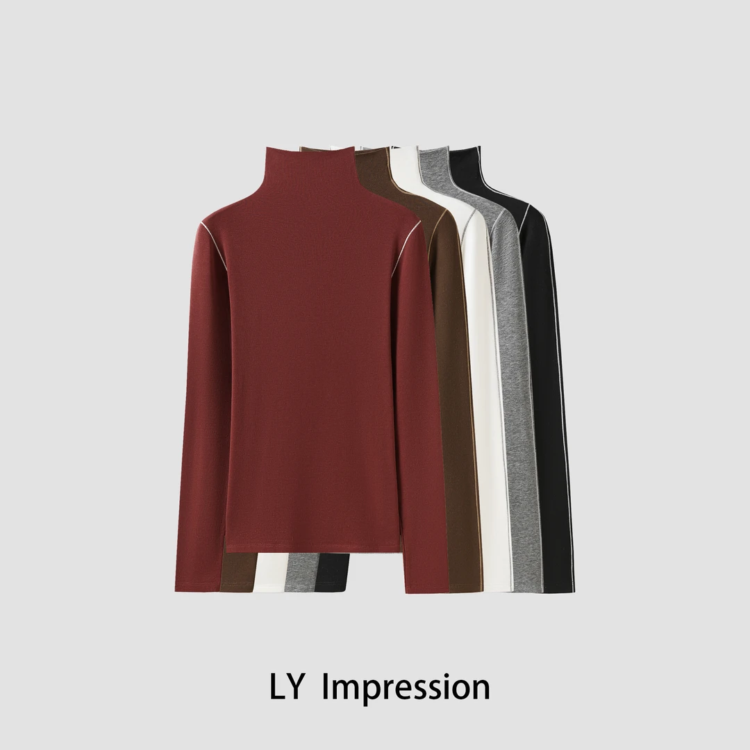 【撞线天丝羊毛衫】休闲百搭可机洗撞线天丝羊毛衫LYBK120