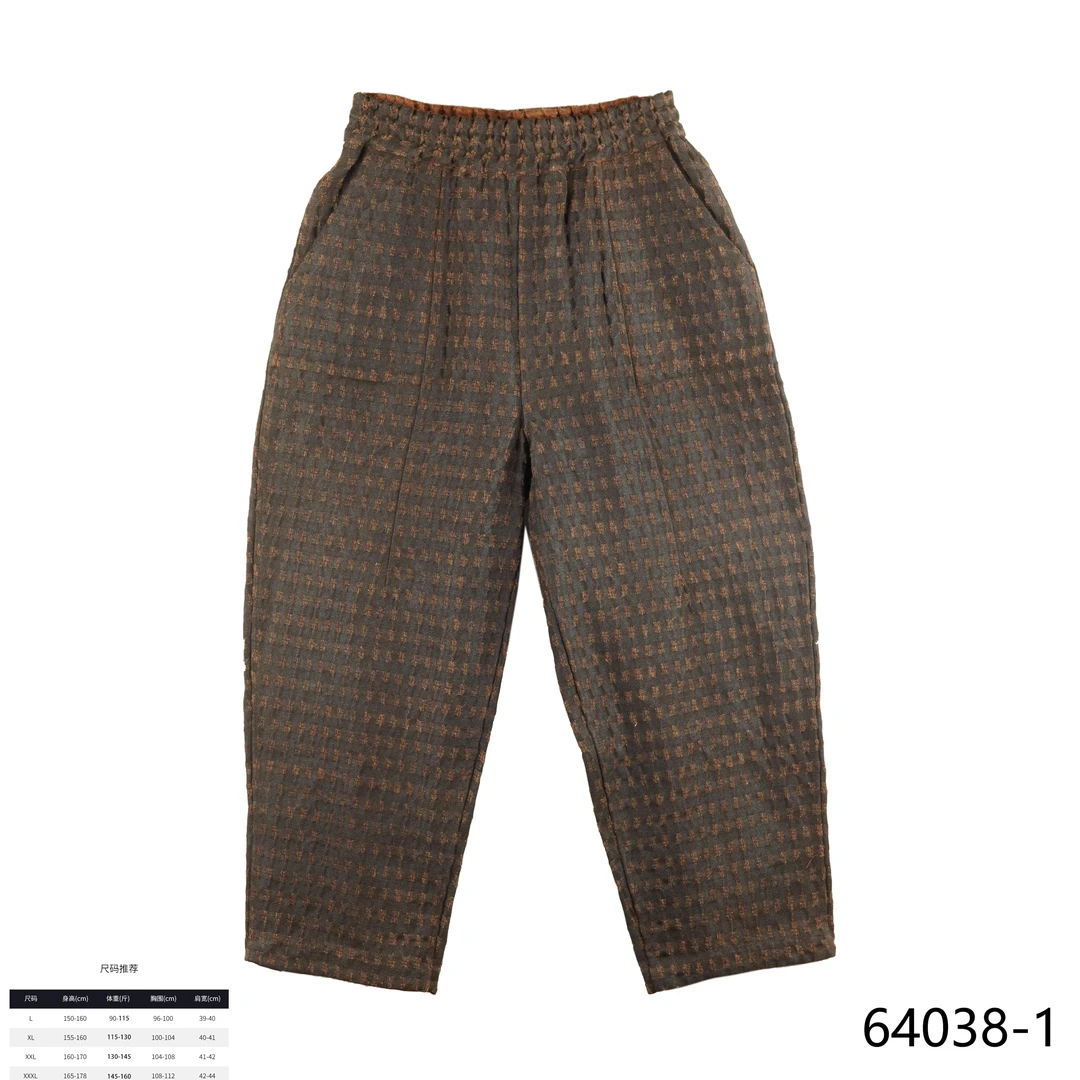 2024秋冬新款时尚国风休闲裤64038-1