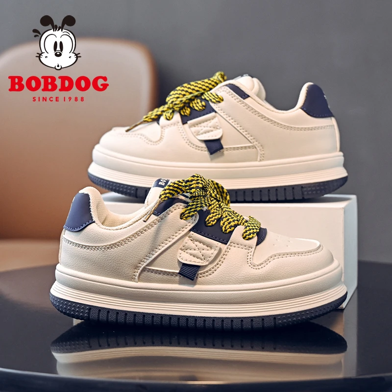 巴布豆童鞋男童板鞋2023新款春秋款女孩小白鞋休闲儿童鞋子（SQ）