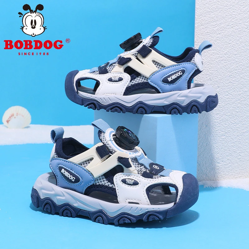 巴布豆儿童学生凉鞋2024新款夏季沙滩鞋宝宝小童男童鞋子中大童