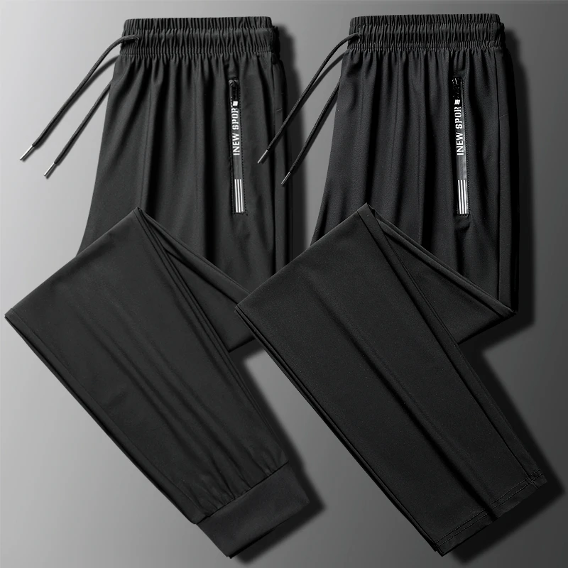 【锦纶/氨纶】情侣冰丝休闲裤男女同款夏季新款弹力束脚裤百搭长裤