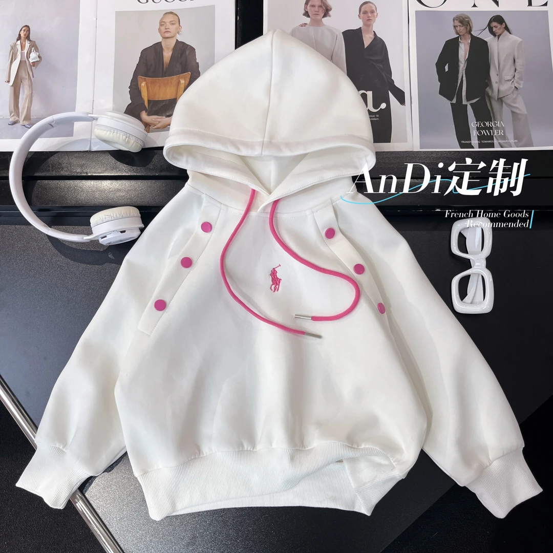 〖ANDI〗订制新款秋款萌娃穿搭韩版撞色连帽洋气时髦卫衣2832