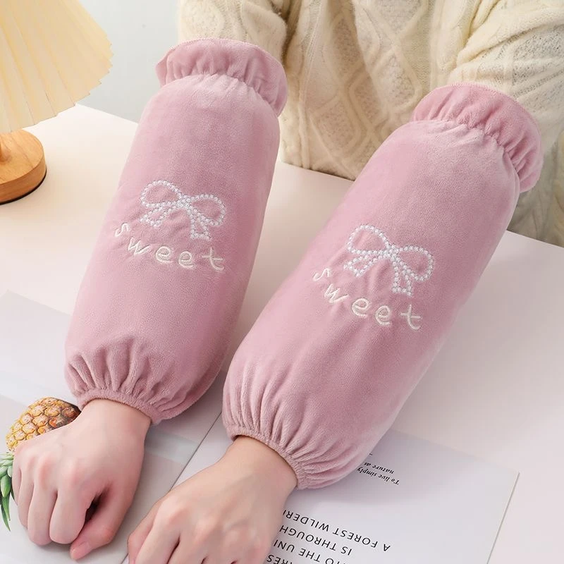 加长款袖套女防污袖头秋冬季厨房家务办公室上班干活防脏护袖手袖