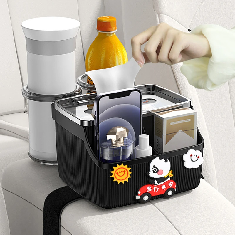 2025汽车车内收纳卡通支架储物最新款车载卫生纸盒车载抽纸巾盒