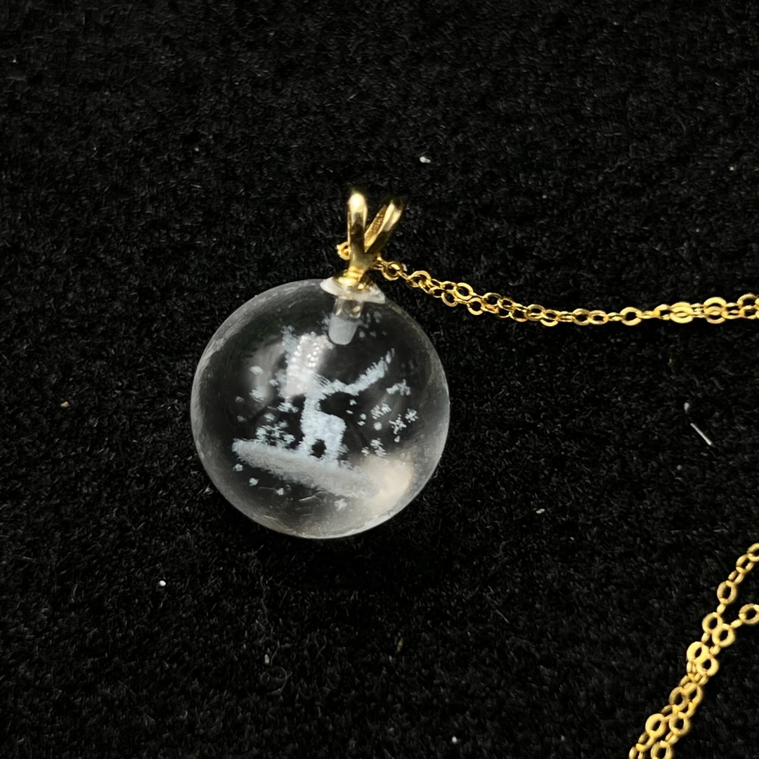 I14天然水晶(一鹿有你)吊坠*不含链