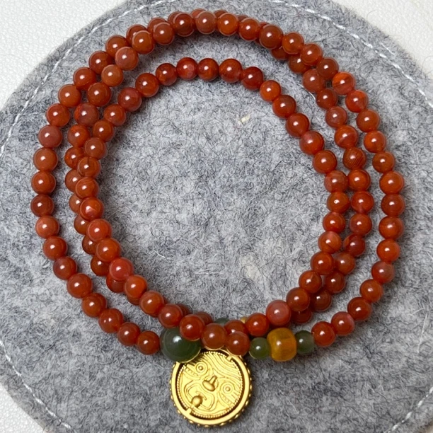 S85南红玛瑙手串4mm（多样性发其一）