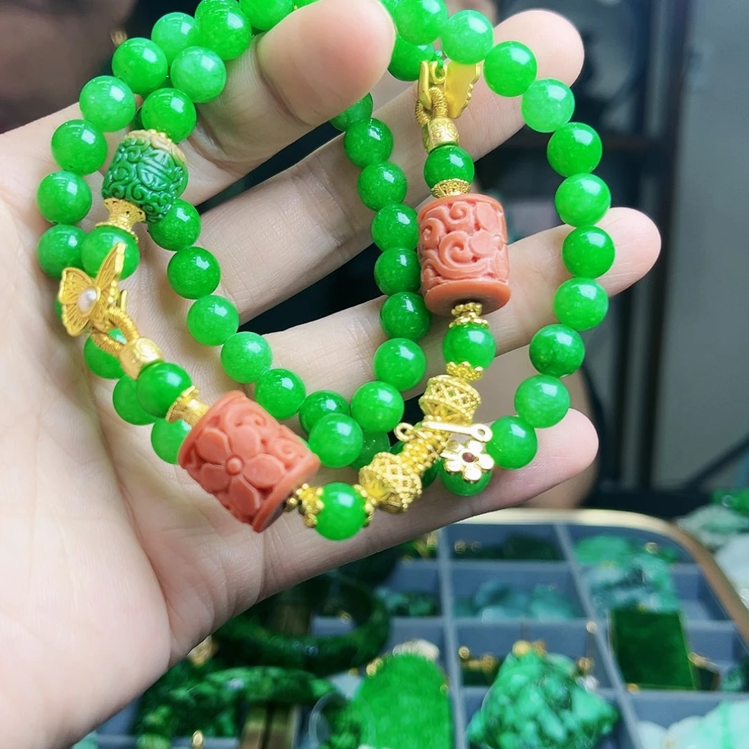翡翠颈饰未镶嵌项链