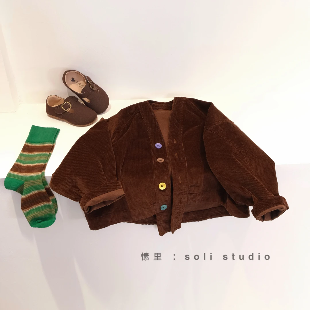 S 3301 - 《不要焦绿》秋冬外套儿童灯芯绒 温暖 阔版百搭洋气韩版～
