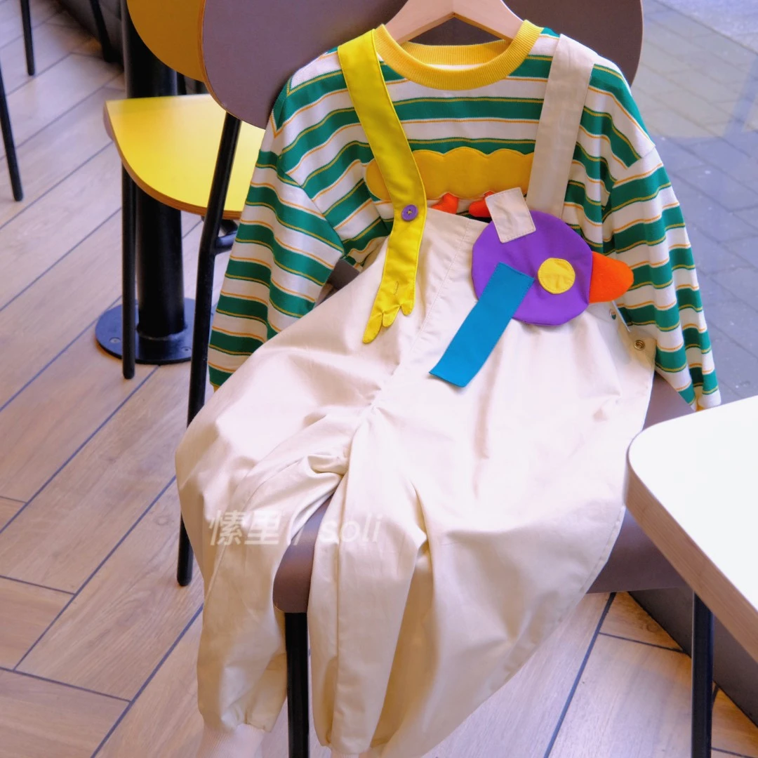 SU3102 -《 玩家 》春夏新品设计感背带裤 趣味造型男女儿童春款～