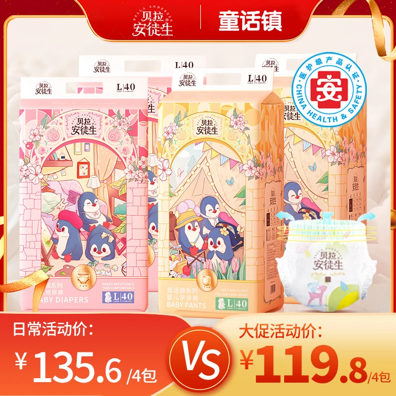 【拍一发四】透气尿不湿超薄婴儿夏季纸尿裤柔软新生儿薄款学步裤