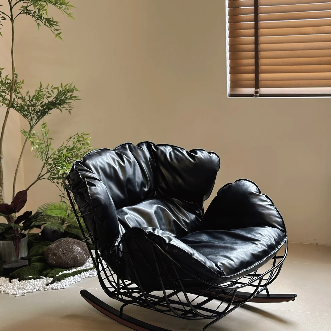 了望重工复古蛋壳 懒人工装阳台客厅沙发休闲儿童可用沙发单椅