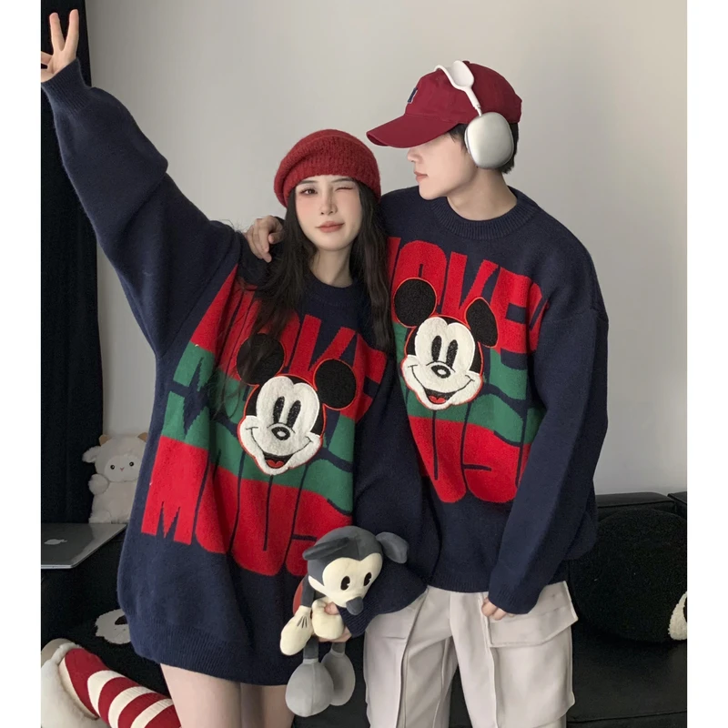 情侣装秋冬2024新款ins超火毛衣男女韩版宽松法式针织衫外套潮牌