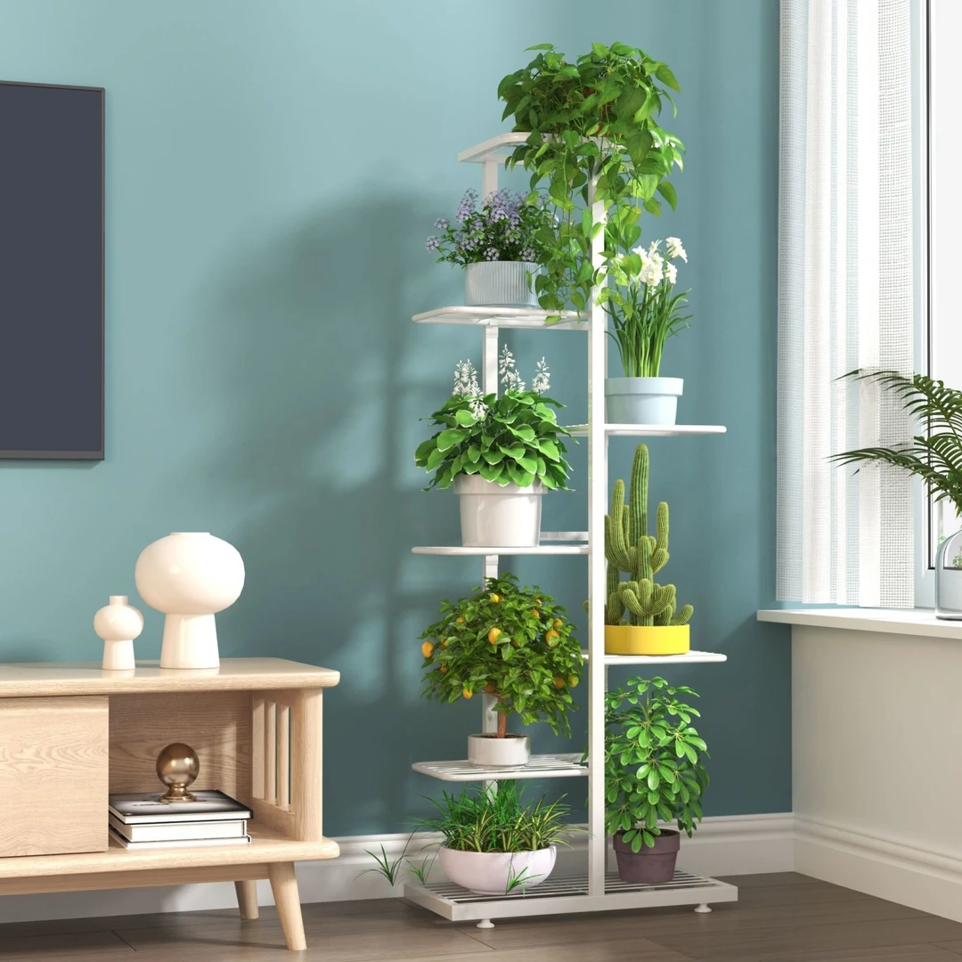 花架子客厅落地式置物架阳台现代简约花盆架多层铁艺多肉花架绿萝