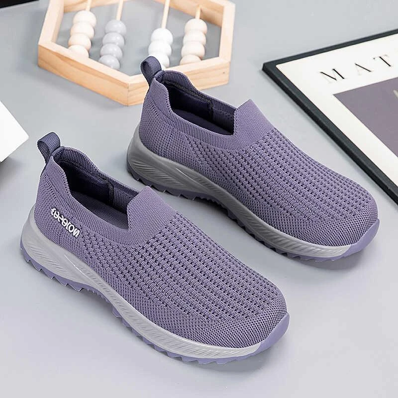 足力健运动夏季妈妈鞋舒适加肥透气老年人鞋子软底防滑老北京布鞋