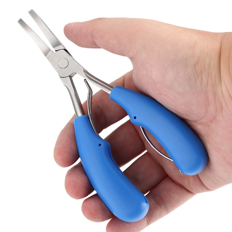 大物平口绑钩钳子钓鱼钳夹线钳多功能不锈钢户外路亚钳绑线