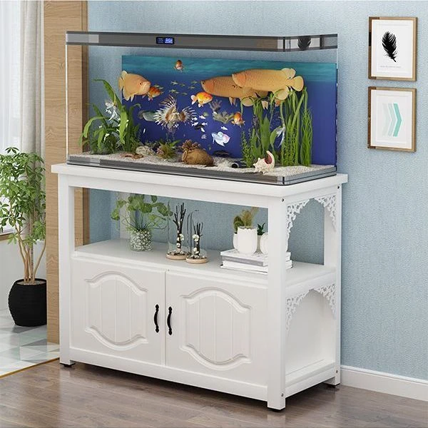 天雪纳欧式鱼缸落地式展示架底柜金属底座草缸鱼缸架子水族箱