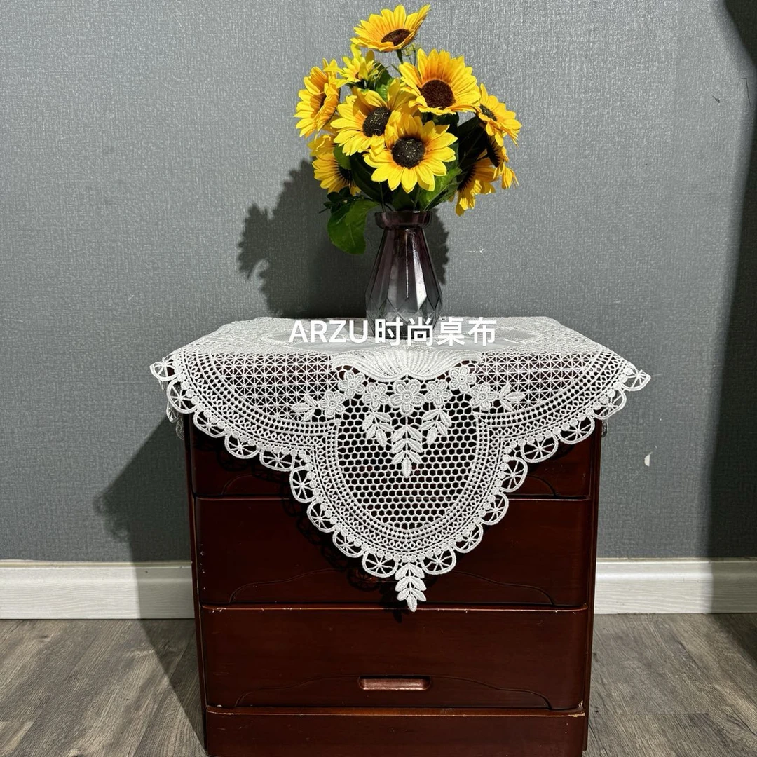 藏红花花型烤箱盖巾微波炉盖布留声机盖花架子盖布欧式床头柜盖巾
